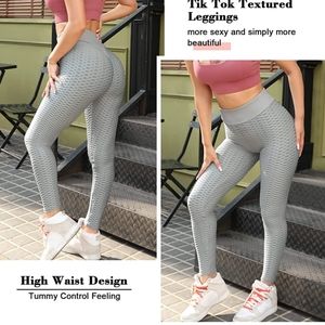 Gray Scrunch Butt Lifting Workout Yoga Pants Tummy Control High Waisted